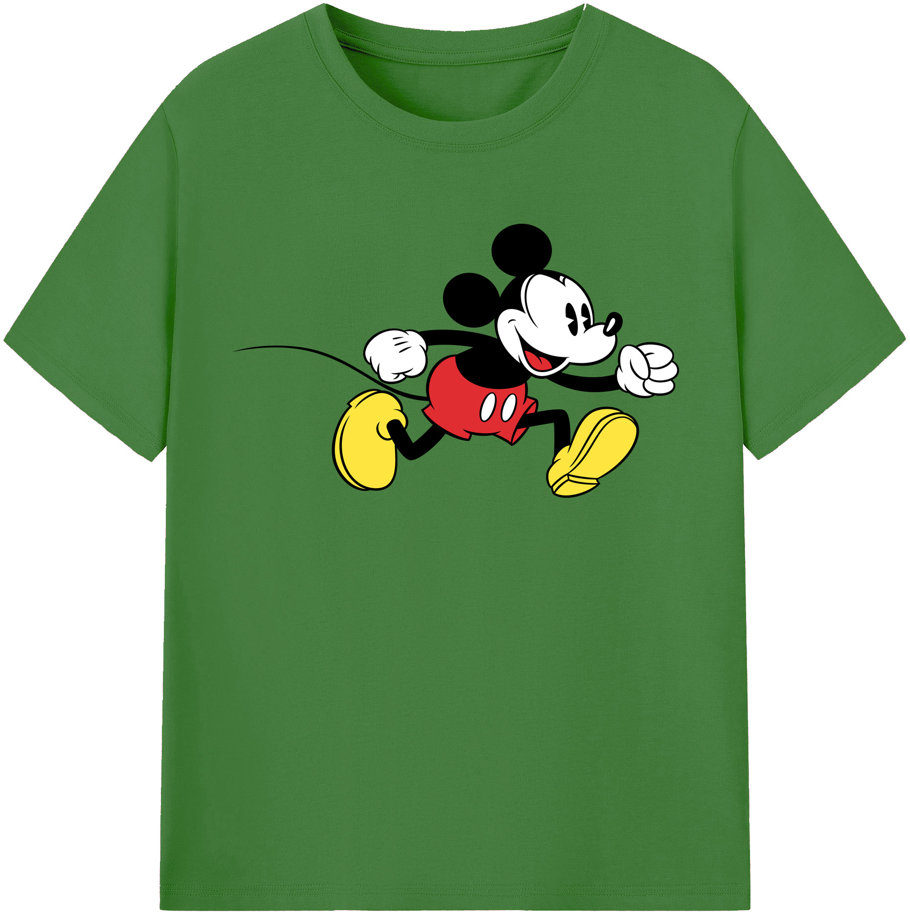 （画像用） ミッキーマウス Mickey Mouse レディースカジュアルプリントTシャツ（綿100％）